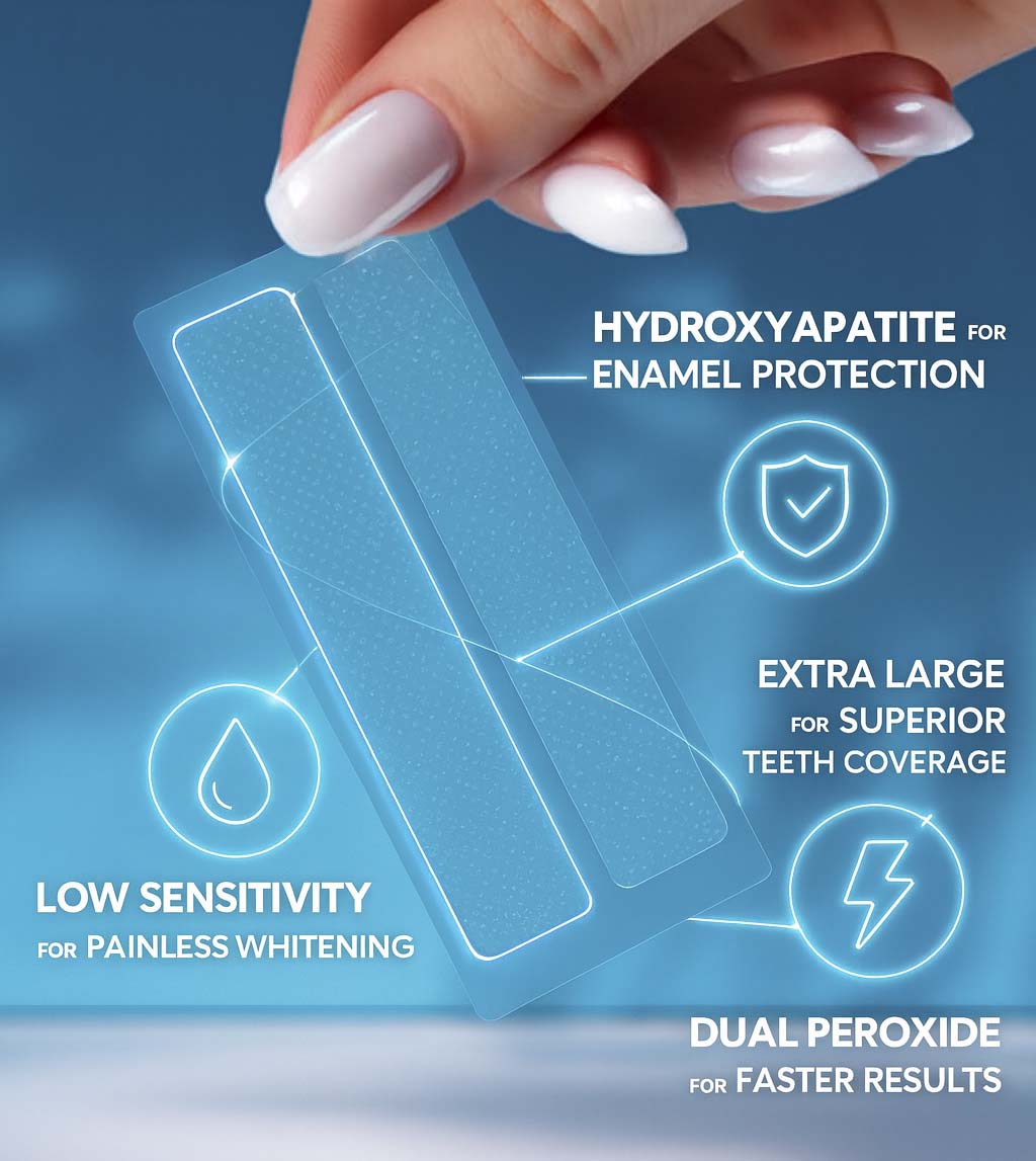 Ivory Teeth Whitening Pro Strips — Low-Sensitivity Teeth Whitening Strips – Safe For Sensitive Teeth | Brighter, Natural-Looking Results in Days | 14 Treatments